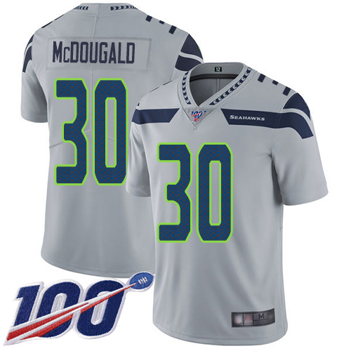 Seattle Seahawks Limited Grey Men Bradley McDougald Alternate Jersey NFL Football 30 100th Season Vapor Untouchable